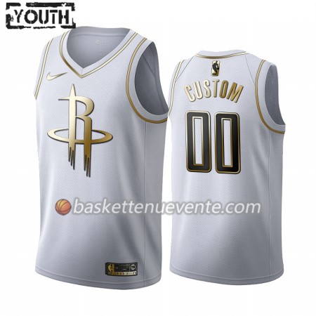 Maillot Basket Houston Rockets Personnalisé 2019-20 Nike Blanc Golden Edition Swingman - Enfant